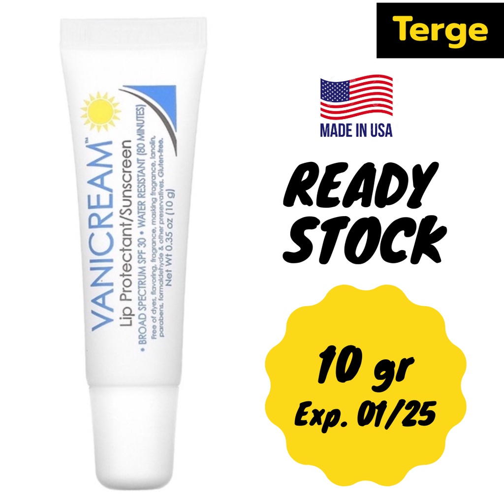 Krim Bibir Vanicream Lip Protectant Sunscreen SPF30, 10 gr