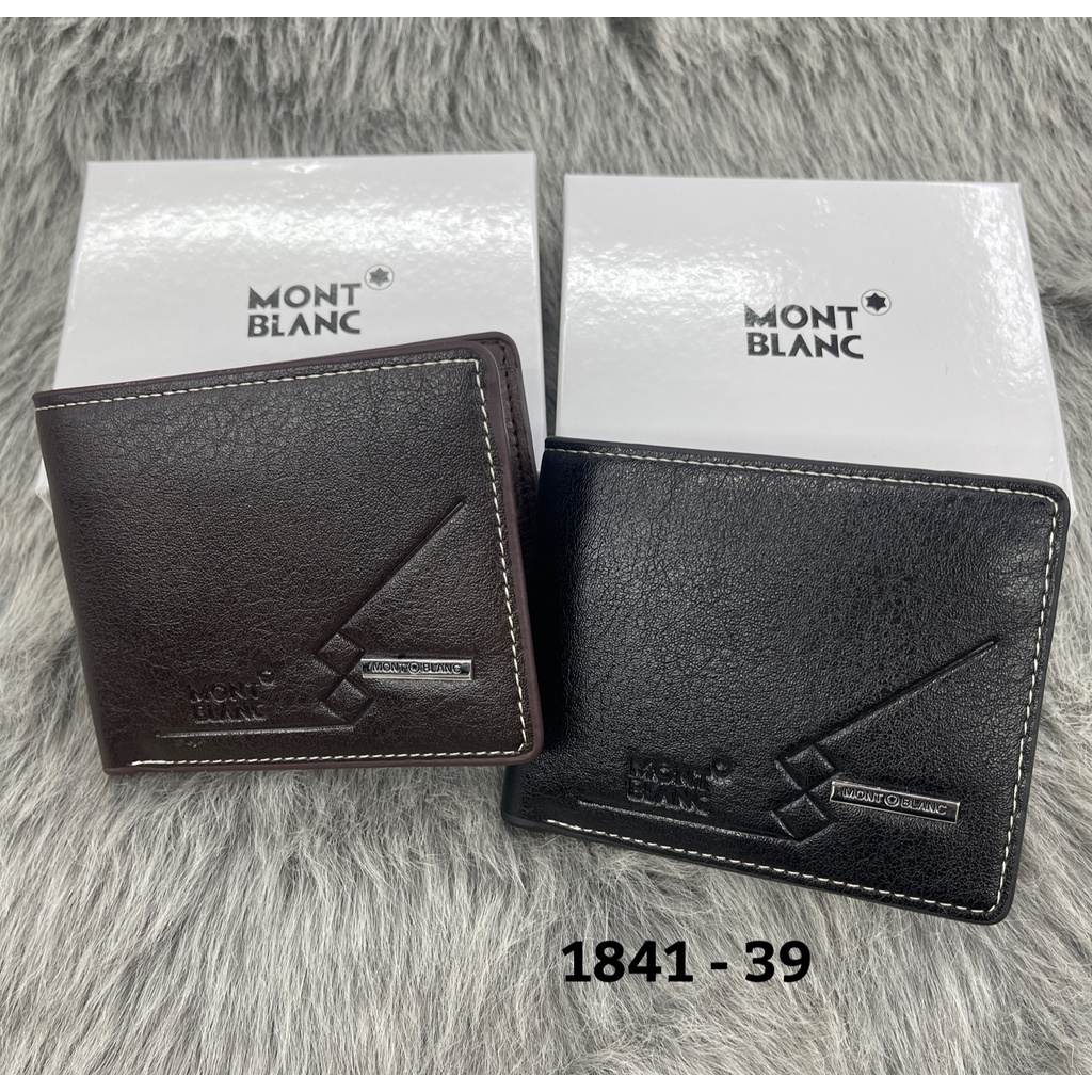 MURAH!! Dompet Kulit Pria Kulit Asli Original - Dompat laki laki MOUNTBLANC 18310- 65 pendek Lipat Free BOX