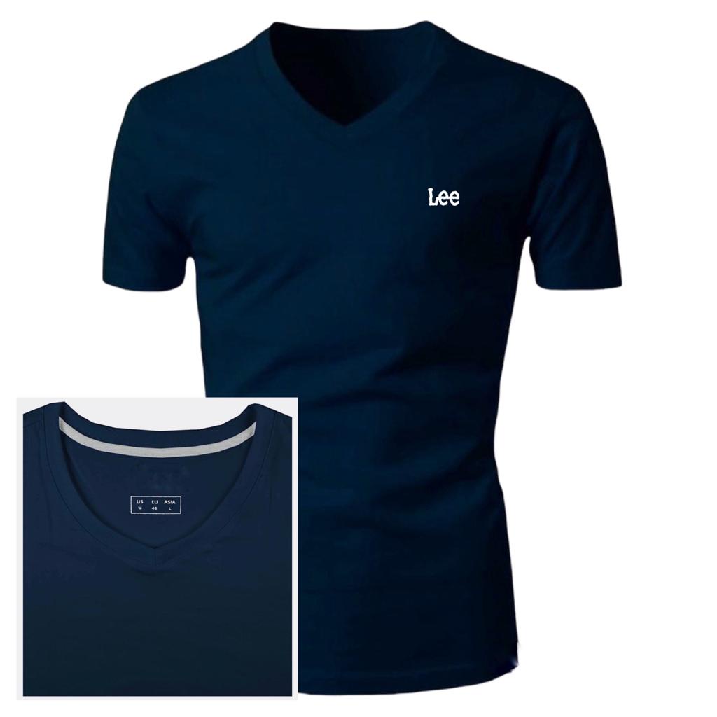 Kaos Pria V Neck Polos Pendek M L XL XXL Kaos Motif Pendek Pria - Kaos Polos & Motif Pria