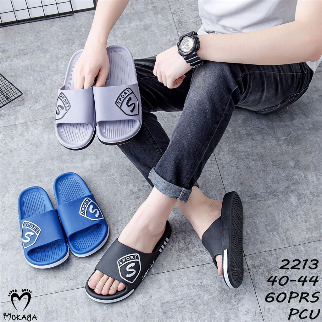 Sandal Slop Pria Jelly Ban S Sport Super Empuk Keren Kekinian Import Mokaya / Size 40-45 (2213)