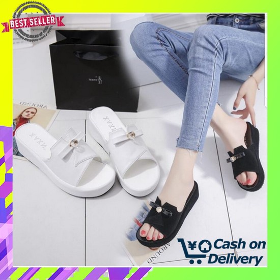 Sendal Wedges Wanita Import Sendal Korea Sendal Pesta Abbushoes Nn  15 Sandal Santai Model Wedges Un