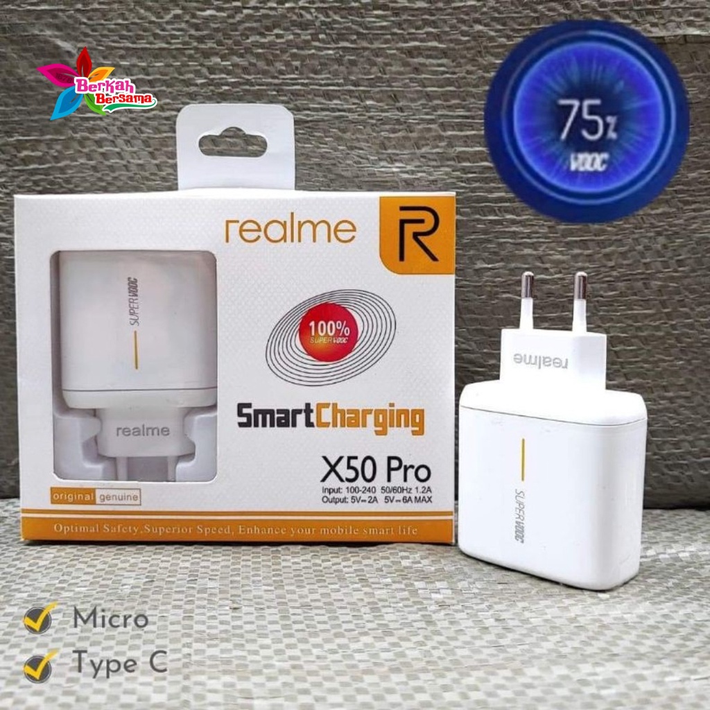 Charger Cashan tc Original  realme 65wat micro usb Fast Charging super vooc BB7487