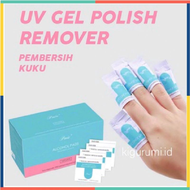 UV Gel Nail 1 pcs polish remover dan cleaner wraps foil wipe penghapus kuteks