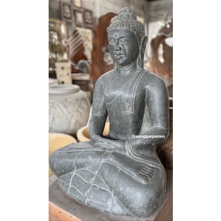 Patung Buddha Batu Granit Tinggi 80 cm
