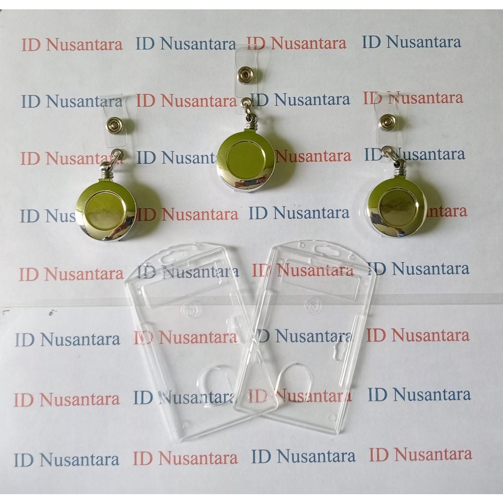 

Paket Casing ID Acrylic Bening dengan Yoyo ID Card Chrome Silver
