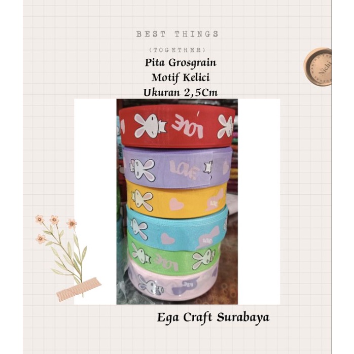 

Pita Grosgrain Motif Kelinci Ukuran 2,5Cm