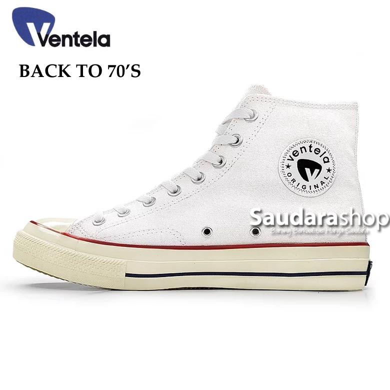 Sepatu Ventela BACK TO 70's White High / Ventela 70s Dark White High / Ventela Putih Tinggi