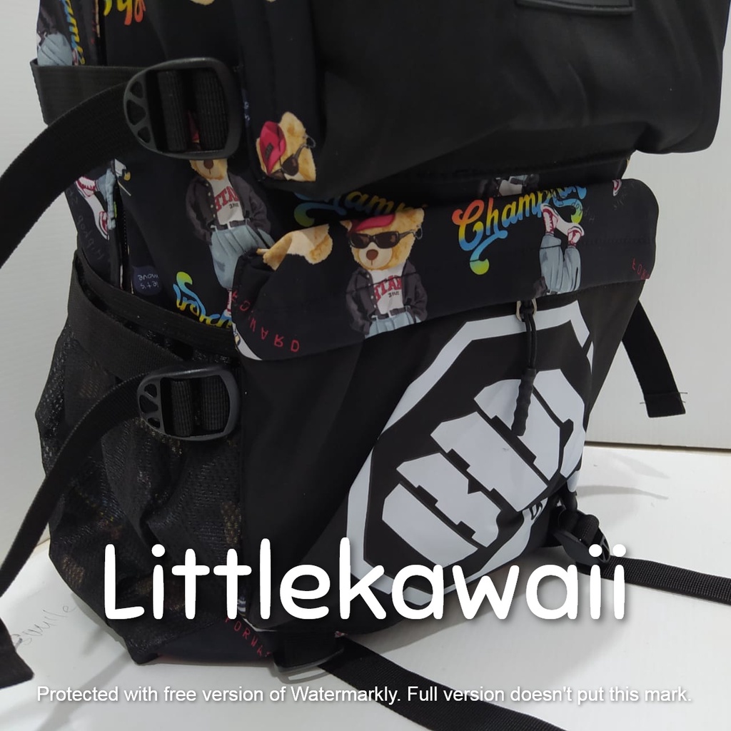 LK/Tas Ransel Laptop Backpack Parasut Sekolah Kuliah Fashion Sport Travelling Camping Casual Remaja Dewasa Cowok Cewek SY Gesper Mix Import