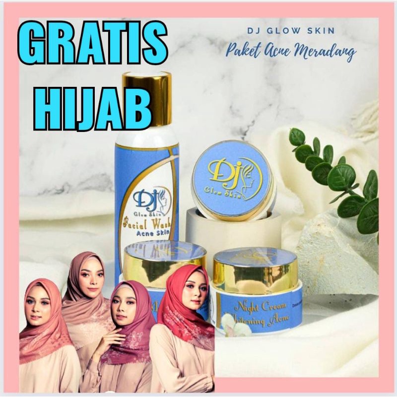 DJ GLOW JERAWAT MERADANG OBAT JERWAT SKIN CARE KOSMETIK CREM PEMUTIH WAJAH