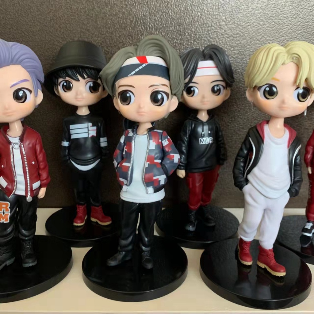 Posket Bangtan Boys - 15CM KPOP Star PVC Angka Model Bangtan Figure Lucu Untuk Cowok Boneka Hadiah Anak Perempuan