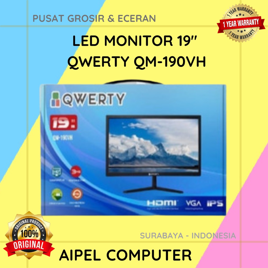 QWERTY19 | LED MONITOR 19&quot; QWERTY QM-190VH