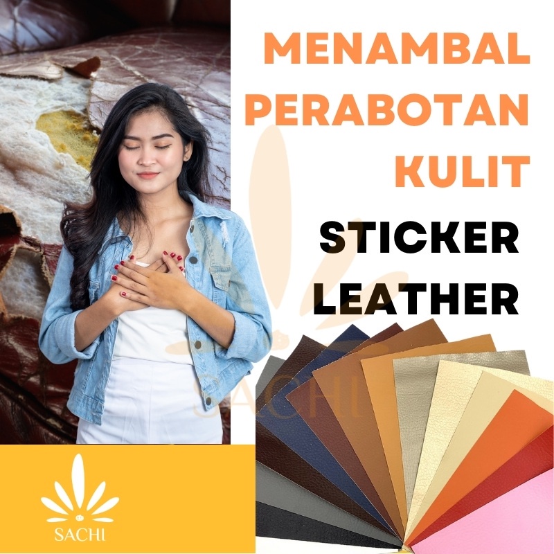 Sticker Stiker Tambalan Penambal Pelindung Perbaikan Leather Leater Bahan Kulit Kualitas Import Sarung Jok Motor Kursi Mobil Sofa Tas Furniture Uk. 20 x 120 Multifungsi