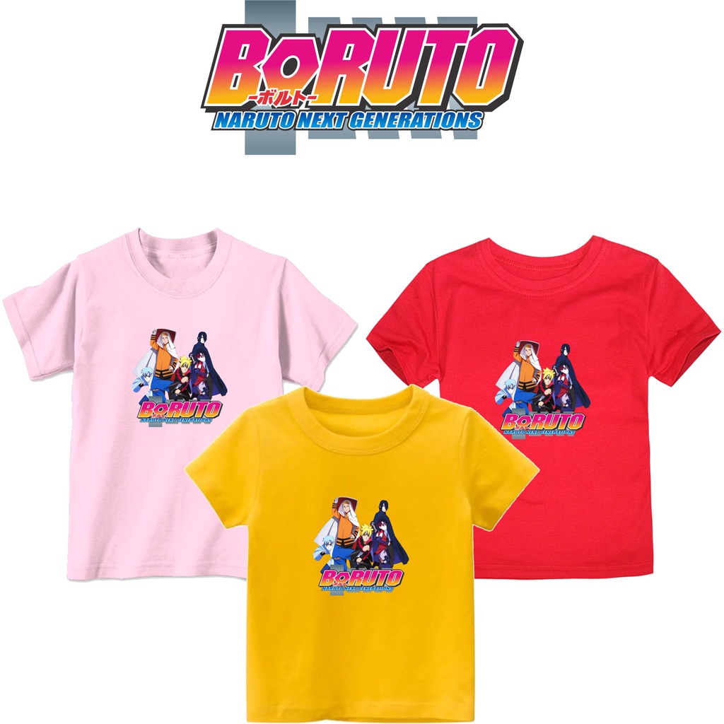 PVJ - Baju Kaos Anak Anime Manga Naruto Boruto Sasuke