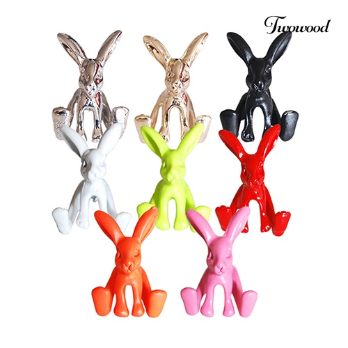 Twowood 1Pc Wanita Kelinci Lucu Hewan Alloy Ear Stud 3D Bunny Earring Fashion Perhiasan