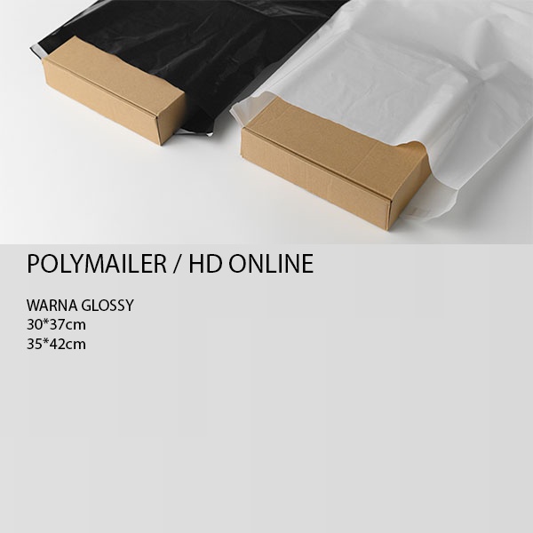 PLASTIK POLYMAILER / HD ONLINE WARNA GLOSSY 30*37 cm ISI 100 PCS