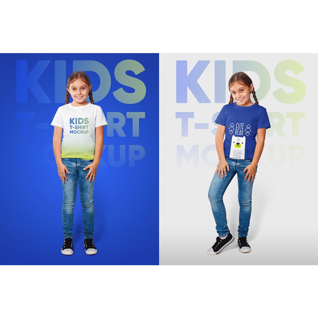 Kids Girl T-Shirt Mockups Vol2 Part 1