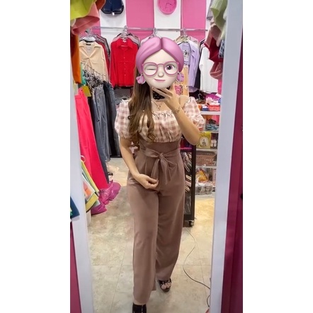 Jumpsuit Lengan Balon Import