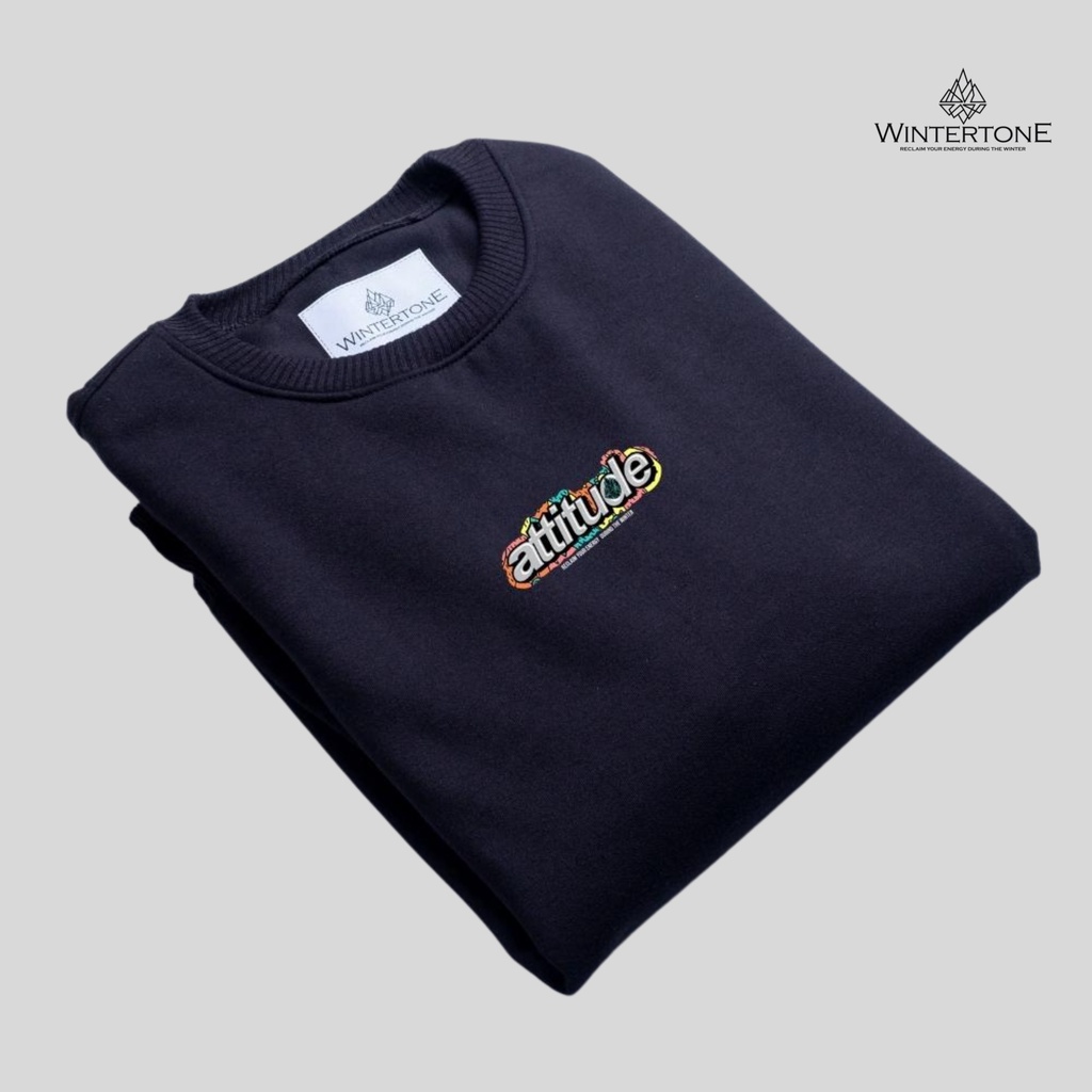 Sweater Crewneck Oversize Pria WINTERTONE Crweneck Suiter Oblong WNTRN Sweatshirt Simpel Series 2 Pria Motif Sablon Print Tangan Panjang Oversize Couple