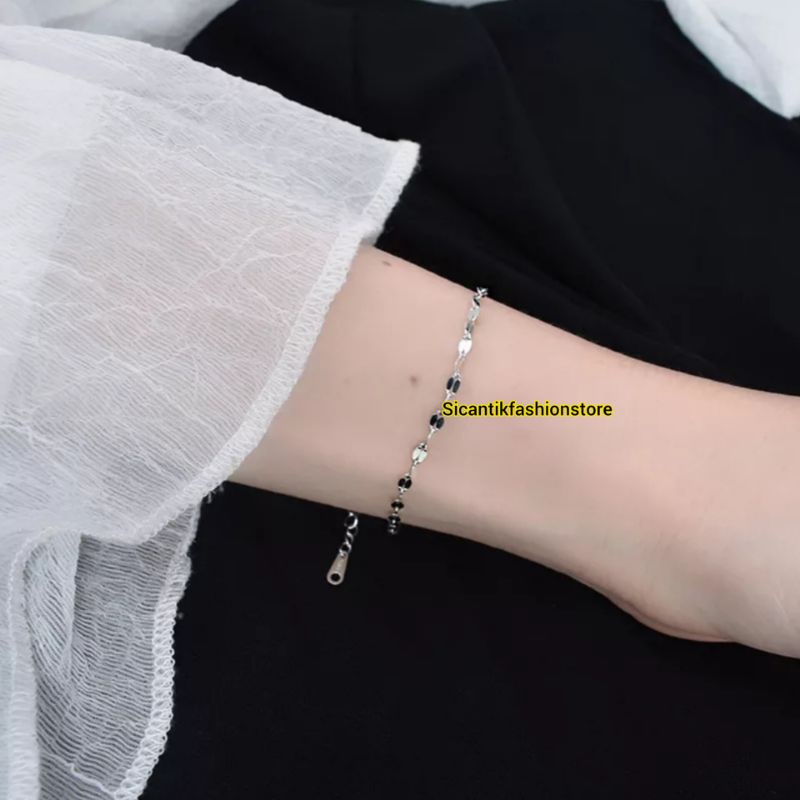 GELANG TANGAN/GELANG KAKI PECAH KOPI ASLI TITANIUM ANTI KARAT SELAMANYA GELANG TANGAN FASHION PRIA WANITA TERLARIS TERBARU GELANG PECAH KOPI SILVER GOLD ROSE GOLD GELANG HARIAN PEREMPUAN KADO ULANG TAHUN