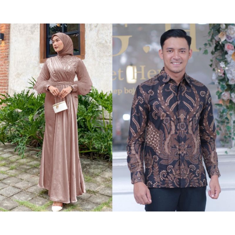 BATIK COUPLE MODERN | BATIK COUPLE PASANGAN | BATIK COUPLE KELUARGA | GAMIS TERBARU 2023 LEBARAN WANITA | GAMIS BRUKAT | DRESS KONDANGAN REMAJA | DRESS WANITA | MAXI DRESS AULIYA NUDE SERIES