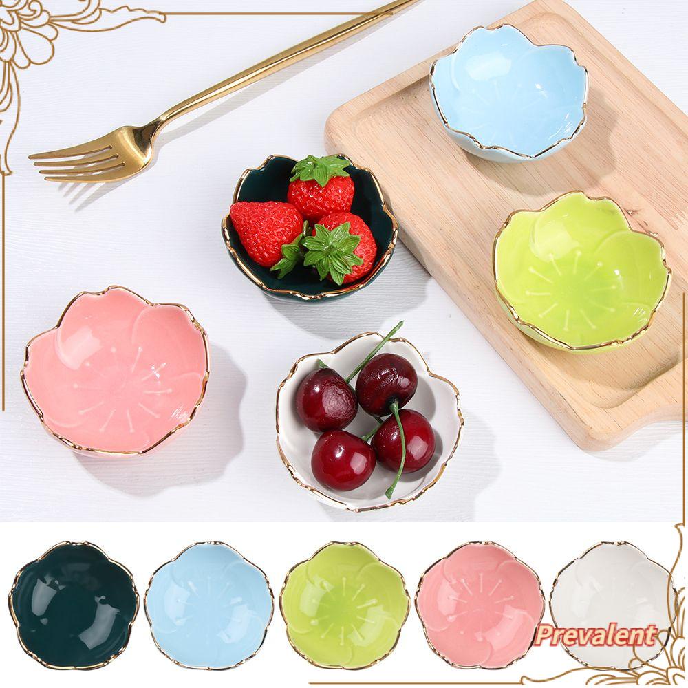 Preva Piring Keramik Piring Mini Cherry Blossom Trinket Plate Peralatan Makan Mangkok Saus Piring Cuka Piring Keramik Piring Bumbu