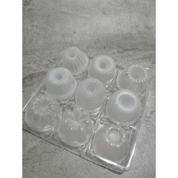 TRAY MIKA PUDING DAN CAKE ISI 9 SLOT ISI 10 PCS