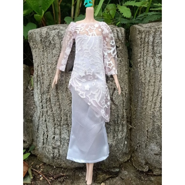 baju kebaya modern boneka berbi cewek 30cm