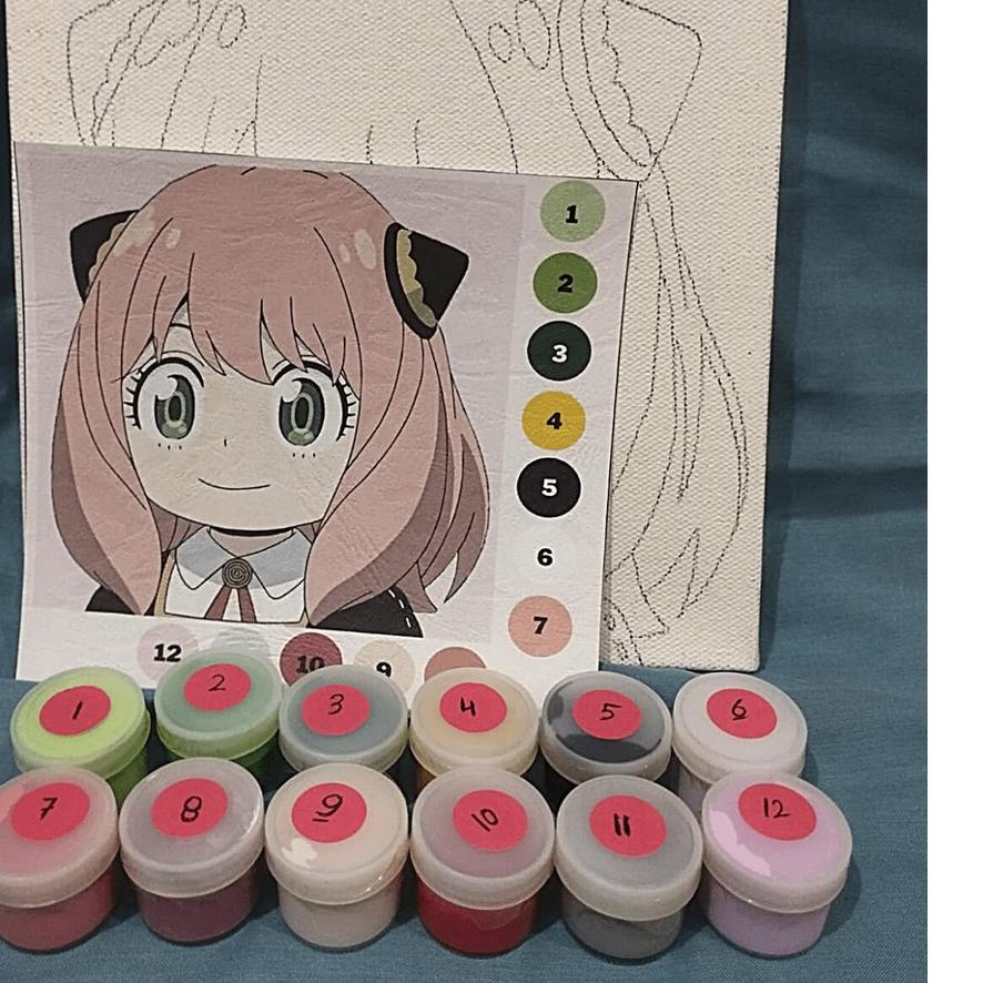 

WOW MURAH (Free Travel Pouch/Memo Notes) Paint by Number - Paint by Number Anime - Painting Kit - Anya Forger - Ania Forger - Spy x Family - Kanvas 20x20 - Set Melukis - DIY Painting - Murah Berkualitas - Infinity_Art_88'
