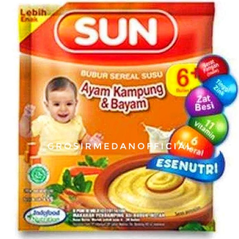 SUN SACHET BUBUR SEREAL SUSU 20 G - ANAK BAYI USIA 6 BULAN KE ATAS