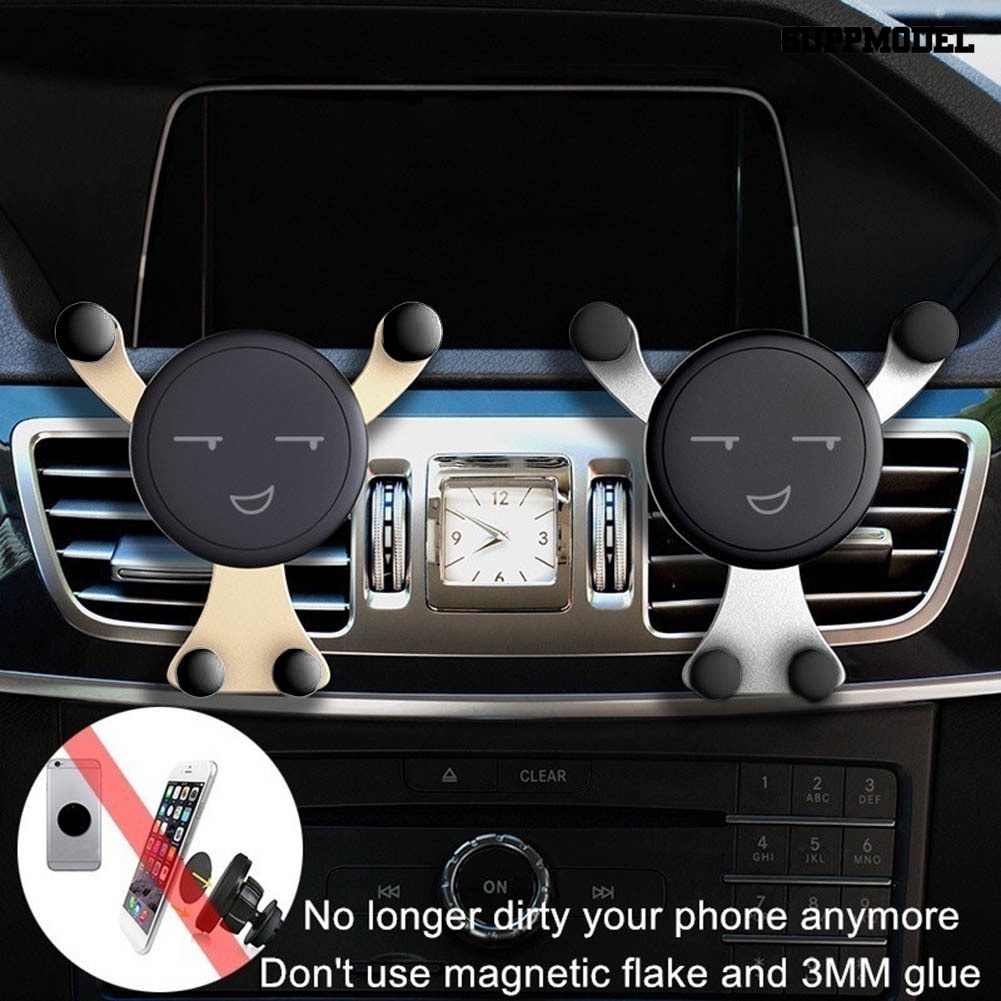 [Auto] Universal Smile Emoticon Klip Ventilasi Udara Mobil Phone Holder Bracket Perlengkapan Kendaraan