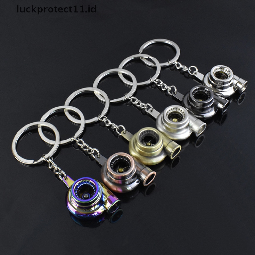 /Fashion Hot// Fashion// Gantungan Kunci Turbo Turbocharger Mini Spinning Turbine Key Chain Ring Keyring.