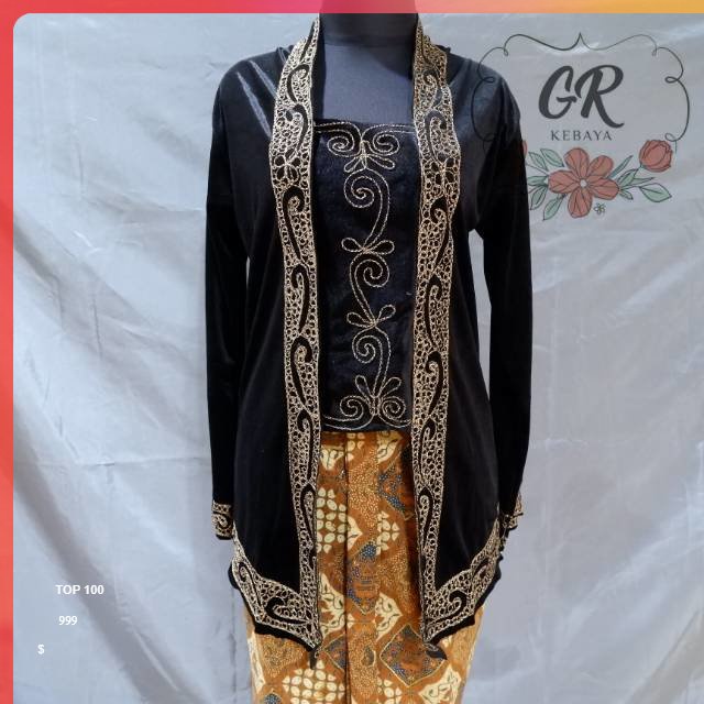 kebaya wanita Baju Kebaya Bludru Domas Remaja Dewasa Besar Jawa Kebaya Bludru