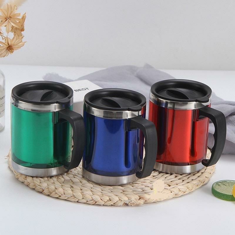 Gelas Mug 350ml Warna Stainless