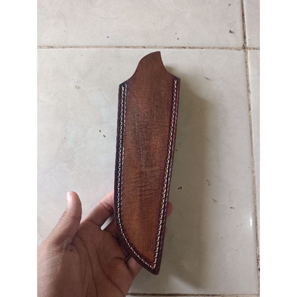 sarung pisau kulit kuwalitas impor model slop unik 13-31 cm lebar 3 cm