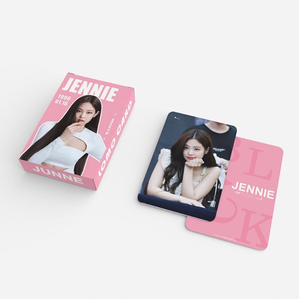 lomo card blackpink lisa jennie rose jisoo photo card 55 pcs print 2 sisi bolak balik agk032(4c1&amp;4d2)