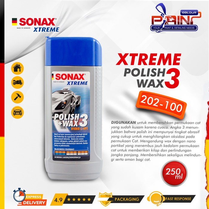 SONAX Xtreme POLISH + WAX 3 202-100 Hybrid NPT 250ml Compound + Wax