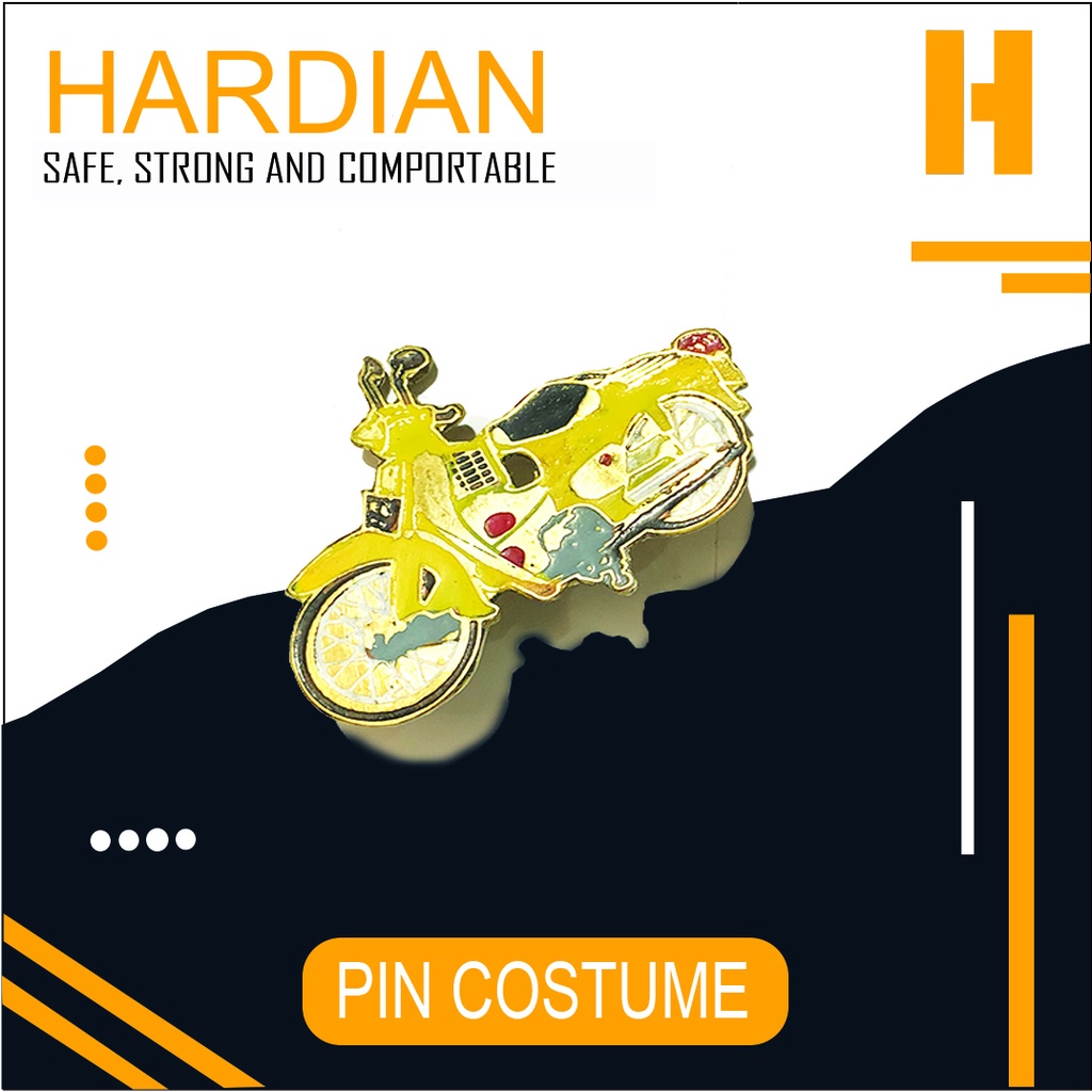 PIN COSTUME BAHAN COR BESI