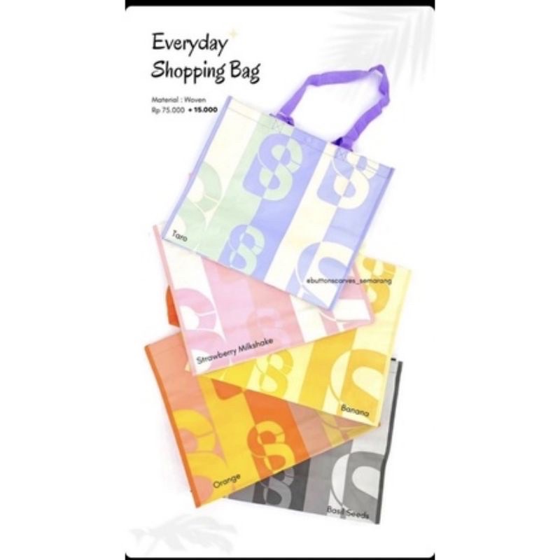 Everyday shoping bag buttonscarves NEW