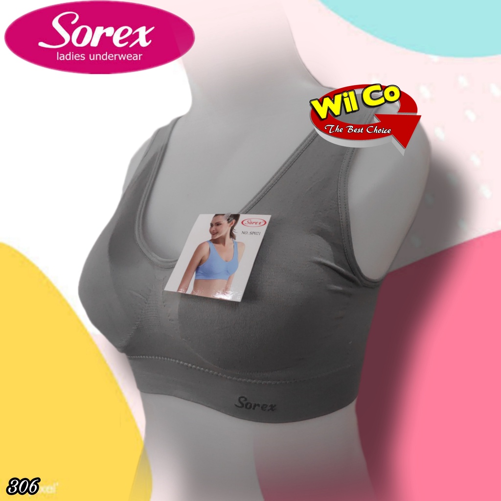 K306 - BRA/BH SPORT SOREX BUSA (bisa dilepas) STRETCH TANPA KAWAT FREE SIZE SETARA 36-40