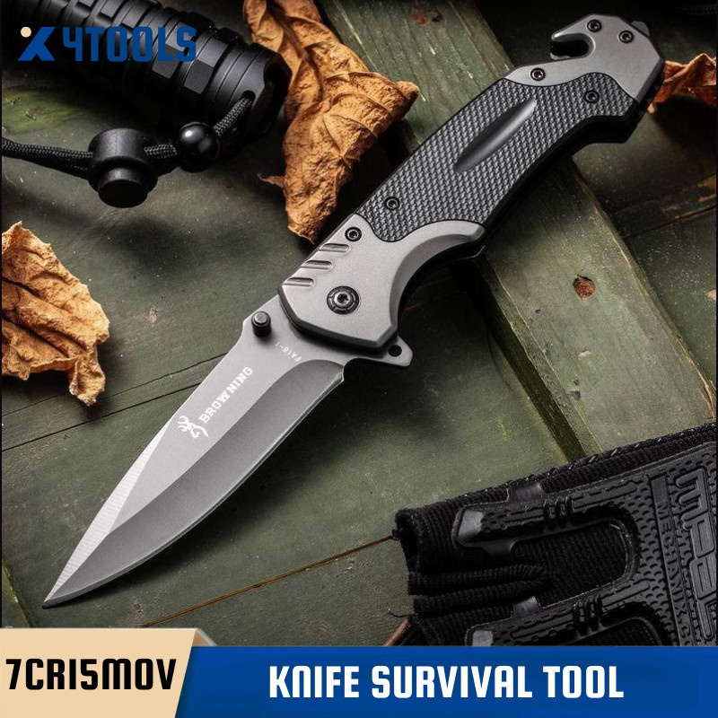 Pisau Lipat Tactical Outdoor Survival Multifungsi