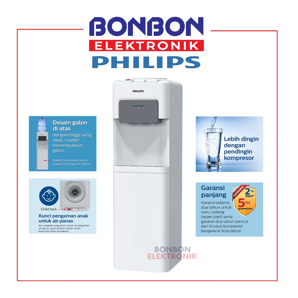 Philips Dispenser Galon Atas ADD4954 /70 Top Loading Dispenser