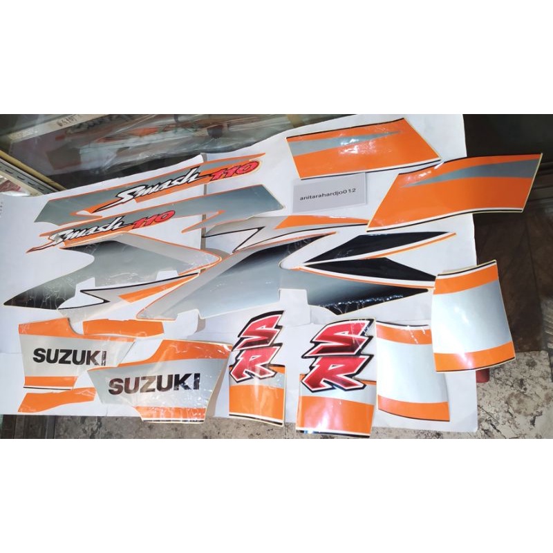 Striping Body Smash CW/SR Tahun 2005 ( Hitam Orange)