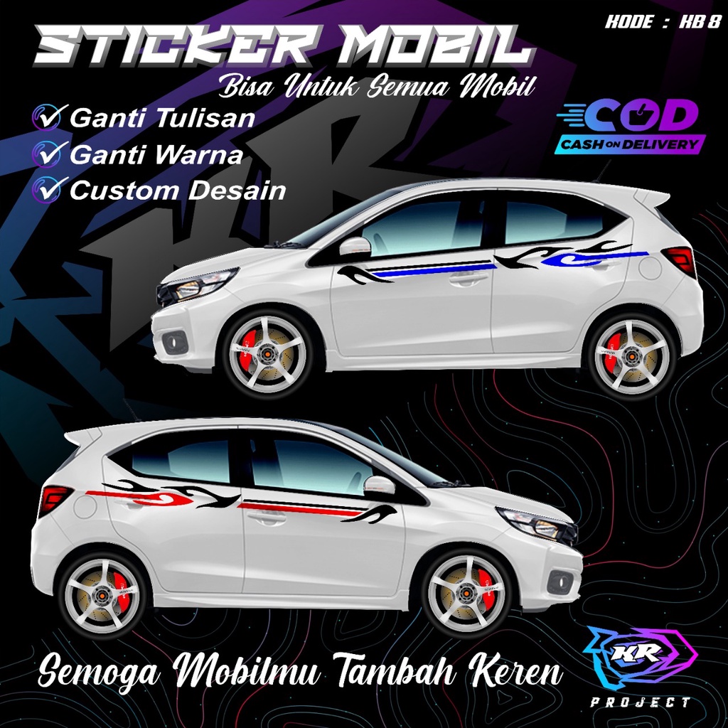 stiker mobil honda brio terbaru cutting stiker mobil ayla agya jazz aksesoris mobil