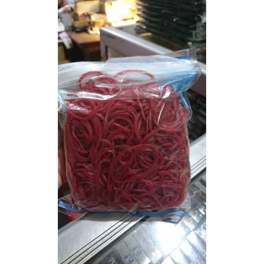 Karet Gelang Kecil Merah 100 gr