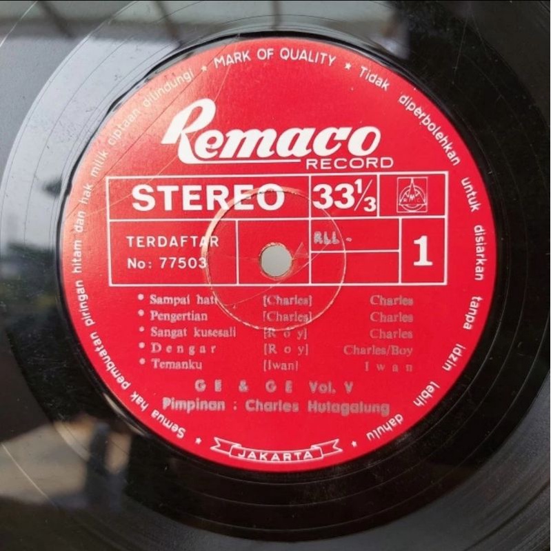 Vinyl Piringan Hitam 12 inch Ge &amp; Ge Vol. V