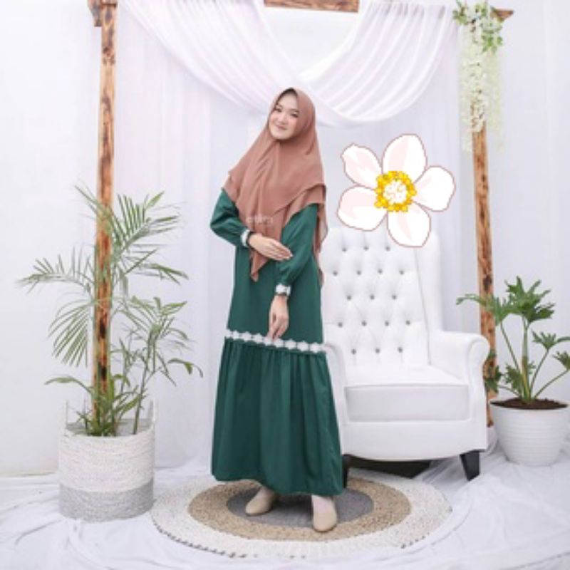 KAIRO SYARI - Baju Gamis Busui Dress Wanita Fashion Muslim Ukuran M L XL XXL 3XL 4XL Jumbo Untuk Aca