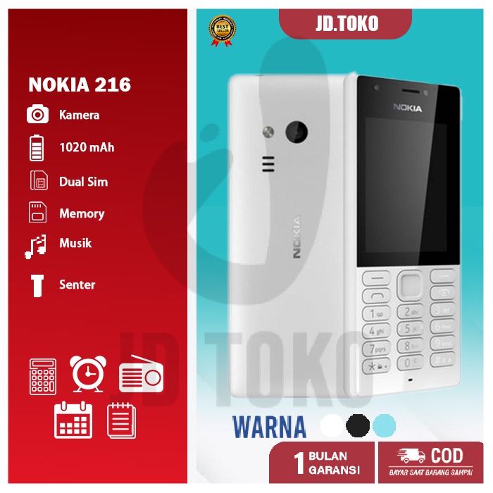 Hp NOKIA 216 New Mobile Phone Murah Dual Sim