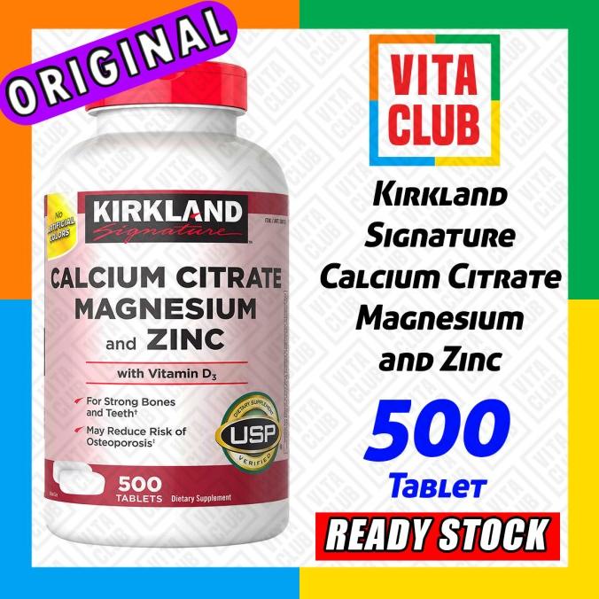 Kirkland Calcium Citrate, Mag, Zinc + Vit D3 - 500 tablet