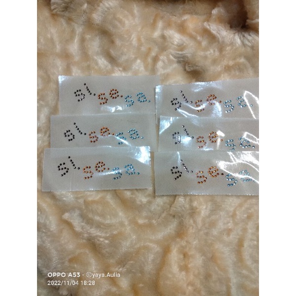 LOGO CUSTOM NAMA BRAND SENDIRI ,, SWAROVSKI GAMIS,SYARI,KHIMAR,HIJAB,DRESS DLL