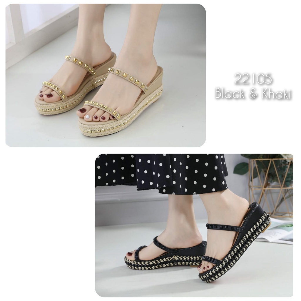 SANDAL WANITA IMPORT TERMURAH WEDGES KODE:  22105